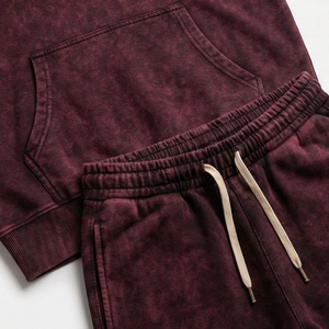 Conjunto Deportivo Personalizado de Algodón Grueso con Capucha y Estampado, Estilo Vintage con Lavado Ácido, Unisex, para Gimnasio y Fitness - Product Image 5