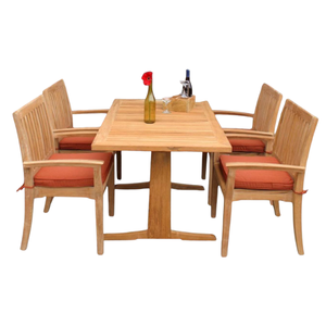 Ensembles de table et de chaises pour la maison, le jardin et les restaurants, ensembles de jardin en teck durable, prix de gros - Product Image 1