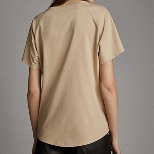 Jersey uni décontracté en coton/fibre de bambou, teint en fil, avec logo personnalisé brodé ou imprimé, coloris noir et blanc, style mode. - Product Image 6