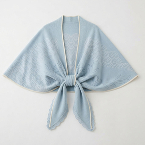 Poncho châle asymétrique en tricot pour femme, style streetwear automne-hiver, couleur unie, cape cardigan à boucle, écharpe enveloppante à ouverture frontale - Product Image 4