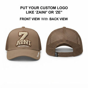 Gorra Trucker Premium de Sarga de Algodón de 280 GSM con Malla Transpirable en la Parte Trasera, Frente Estructurado y Logotipo Bordado Personalizado en Chenille, Cierre Ajustable - Product Image 1