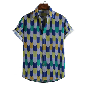 Chemise hawaïenne à manches courtes pour homme, imprimé léopard, boutonnée, décontractée, chemise tropicale pour homme, chemise de plage pour homme - Product Image 2