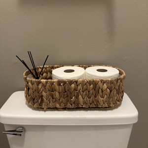 New <b>Design</b> 2 in 1 Water Hyacinth Toilet Paper Storage with <b>Lid</b> Bathroom Storage Container Made <b>by</b> Vietnamese Artisans - Product Image 4