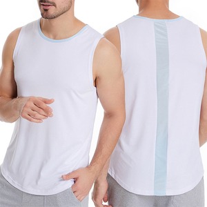 Camiseta Deportiva Acanalada para Hombre, Camiseta sin Mangas para Gimnasio, Camiseta Super Gruesa para Entrenamiento, para Verano - Product Image 3