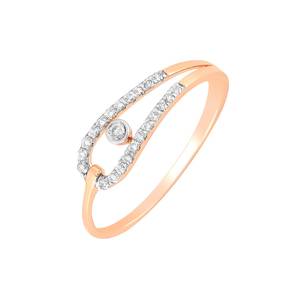 <b>Top</b> Quality Womens <b>Rose</b> Gold Moissanite Engagement Ring Pave Setting Geometric Minimalist Women's Band - Product Image 1