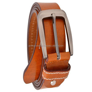 Ceinture décontractée pour homme en cuir véritable durable et large pour jean ou pantalon avec boucle en alliage de zinc de luxe - Product Image 1
