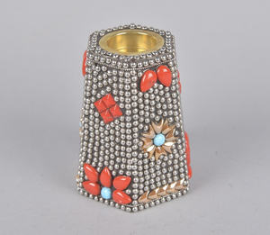 Handcrafted Brass & <b>Mosaic</b> Incense Burner Arabic Oud Bakhoor Holder Brass Incense Burner with <b>Mosaic</b> Inlay Made in India - Product Image 1