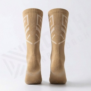 MQ012 <b>Mens</b> Soccer Grip <b>Knee</b> <b>High</b> Compression Antislip <b>Socks</b> Breathable Athletic Football Sports Durable Customized Color Pairs - Product Image 2