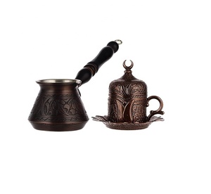 Cafetera y tetera turca de Metal de lujo moderno, tamaño personalizado, forma redonda, hecha a mano, ecológica - Product Image 1