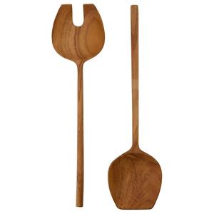 Ensemble de 2 ustensiles en bois d'acacia pour servir les salades, design inégalé, prix de gros usine. - Product Image 5