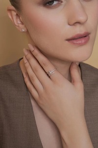 Purple Pear Gemstone <b>Open</b> Bypass <b>Ring</b> Lab Grown Diamond Wrap Band in 14K Solid Gold Asymmetrical Cuff <b>Ring</b> Elegant Design - Product Image 5