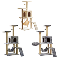 Vente en gros de jouets pour animaux domestiques peluche de luxe grand arbre à chat tour maisons grattoir arbre à chat grimpant