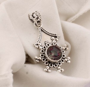 Natural Mystic Topaz <b>Earrings</b> 925 Sterling <b>Silver</b> Rainbow Fire Topaz Gemstone <b>Earrings</b> for Women Wholesale Handmade <b>Silver</b> - Product Image 1