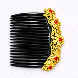 MOLL JEWELLERS - Mini Collar de Perlas y Flores con Brillo, Chapado en Oro Vintage, Aleación Hecha a Mano, Ecológico, Impermeable, Elegante, 15 cm - Product Image 1