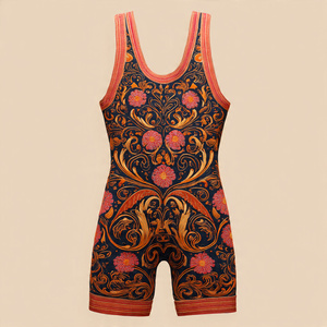 Power-lifting <b>Singlet</b> Athletic Wrestling Suit Body-wear Uniform Men 100% Polyester <b>Weightlifting</b> Wrestling Suit - Product Image 4