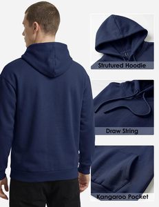 Sweat-shirt à capuche surdimensionné pour homme, en coton mélangé French Terry, à manches longues, style décontracté - Product Image 4