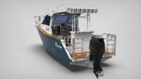 Yacht de luxe en aluminium entièrement soudé pour la pêche en haute mer avec réservoir de carburant de 400 L et moteur hors-bord de 7 m pour la pêche en océan