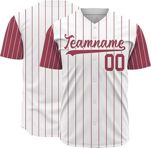 Jersey de Béisbol y Sóftbol del Mejor Fabricante, Precio al por Mayor, Material 100% Poliéster, Precio Bajo, Nuevo y Elegante Jersey de Béisbol para Hombre - Product Image 1