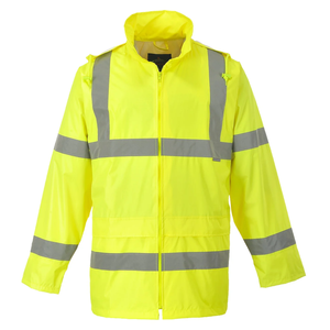 Veste imperméable et haute visibilité avec logo personnalisé, coupe-vent, vêtements de sécurité réfléchissants pour les activités de plein air - Product Image 1