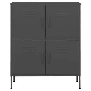Armoire de rangement en acier anthracite 31,5''x13,8''x40'' pour boîtes de papier et de médias - Product Image 3