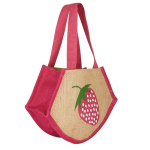 Fabricant de mini sacs cadeaux en jute écologiques personnalisés avec poignées Petit fourre-tout réutilisable pour faveurs de mariage sérigraphie en gros - Product Image 2