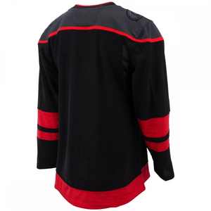 Maillot de hockey sur glace rouge des Canadiens de Montréal pour homme, col en V, manches longues, en polyester respirant avec broderie, vêtement pour adulte - Product Image 4
