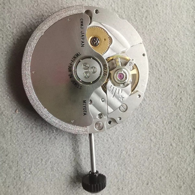 Japan Miyota New Movement 9075 GMT Function Mechanical Automatic Watch Movement 24 Jewels Alloy Central GMT Hand 28800 Vibration