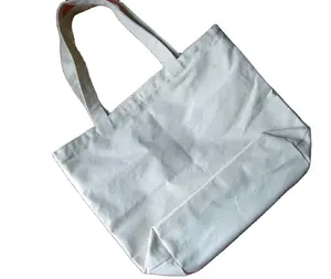 Canvas Material and Tote Bag Style stripe beach bag buy 100% wholesale pure cotton canvas cosmetic