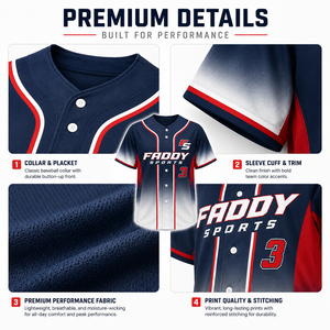 Maillot de baseball personnalisé sublimé pour homme, uniforme d'équipe entièrement boutonné, respirant, vêtements de sport de softball, streetwear hip-hop - Product Image 4