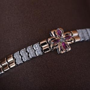 Bracelet chaîne tendance SATVA SILVER, bijoux en argent fin plaqué rhodium pour les fêtes, les mariages et le quotidien - Product Image 2