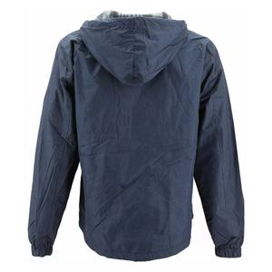 Veste coupe-vent à capuche grande taille personnalisée et abordable pour hommes, design patchwork, imperméable, 100% polyester, couleurs bordeaux et gris - Product Image 6