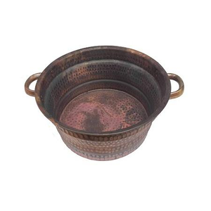 Bol à pédicure en cuivre martelé de couleur marron, taille et forme personnalisées, bol relaxant pour les pieds, pour pédicure et manucure - Product Image 5