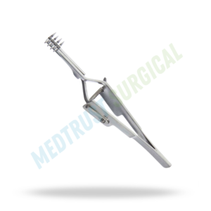 Rétracteur cutané Heiss 4x4 à croisillons, rétracteur chirurgical à action croisée, instrument dermatologique en acier inoxydable - Product Image 4