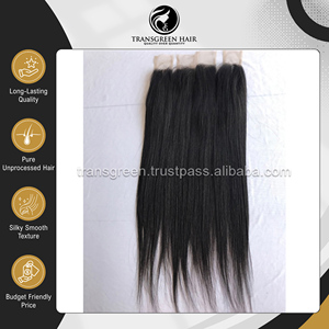El Más Vendido, Calidad Superlativa, Cabello Virgen Crudo Sin Procesar, 22 Pulgadas, Color # Extensiones de Cabello Humano 1B Cambodian 2x6 Closure - Product Image 3