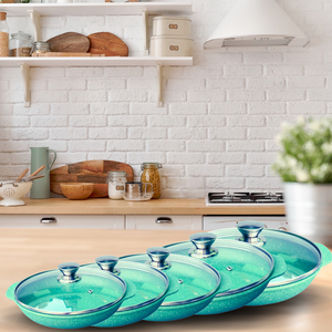 Casserole en fonte d'aluminium, 20 cm de diamètre, compatible lave-vaisselle et congélateur, design luxueux, compatible avec tous les types de cuisinières - Product Image 1