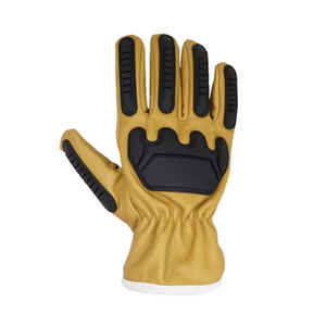 Gants de conduite en cuir imperméables compatibles avec les écrans tactiles, coupe-vent, marron noir, luxe, hiver, unisexe, par temps froid - Product Image 6