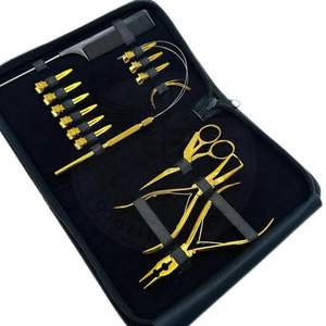 Kit de Herramientas Profesionales para Extensiones de Cabello de Acero Inoxidable Atado a Mano con Juego de 17 Pinzas de Alta Calidad - Product Image 2