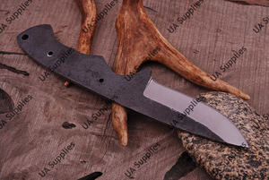 UA Supplies มีดทำมือเหล็กกล้าคาร์บอนสูงแบบเต็มด้ามทรงดรอปพอยต์ สำหรับตั้งแคมป์และล่าสัตว์ รับผลิตแบบ OEM/ODM ปรับแต่งได้ ระดับอุตสาหกรรม ใบมีดแบบตายตัว - Product Image 4