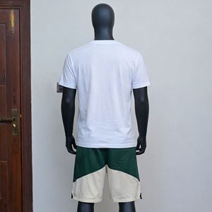 เสื้อยืดปักโลโก้ตามสั่ง พร้อมกางเกงขาสั้นวอร์มฤดูร้อน ชุดเซ็ต 2 ชิ้น เสื้อยืดและกางเกงขาสั้นไซส์ใหญ่สำหรับผู้ชาย - Product Image 5