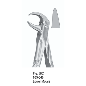 คีมถอนฟันวิตร้า รุ่น Fig. 86C |   ฟันกรามล่าง |   สแตนเลสสตีล |   ได้รับการรับรองมาตรฐาน CE - Product Image 1