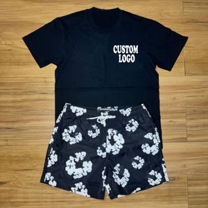 Ensembles pour hommes, nouveaux ensembles décontractés confortables, chemise à manches courtes boutonnée et short, ensemble deux pièces pour hommes, costume de jogging tendance - Product Image 5