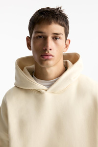 OEM Custom Heavyweight Oversized Pullover Hoodie Unisex Thermal Breathable Zipper-<b>Up</b> Style Plain Dyed 100% Cotton Hoodies Men - Product Image 5