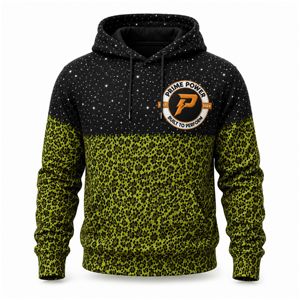 Sweat-shirt à capuche imprimé animal personnalisé pour homme, coupe oversize, olive et noir, streetwear, pull graphique, fournisseur direct d'usine 2026 - Product Image 1