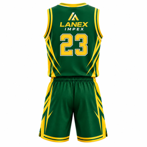 Tenues de basketball personnalisées haut de gamme OEM pour hommes et jeunes – Maillots sans manches et shorts assortis en tissu respirant pour équipes sportives - Product Image 3