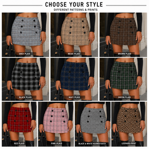 Falda pantalón plisada de chifón a cuadros transpirable para mujer, popular en TikTok, para deportes de invierno, tenis, golf, con bolsillo trasero en la cintura, talla grande - Product Image 5