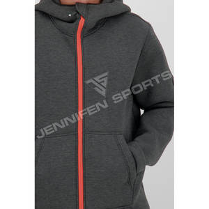 เสื้อฮู้ดซิปโอเวอร์ไซส์สไตล์วินเทจสำหรับฤดูใบไม้ร่วงและฤดูหนาว - ชุดลำลองสำหรับเล่นกีฬา วิ่งกลางแจ้ง แฟชั่นทันสมัย ผ้าฝ้ายแท้ 100% ย้อมสีพื้น - Product Image 4