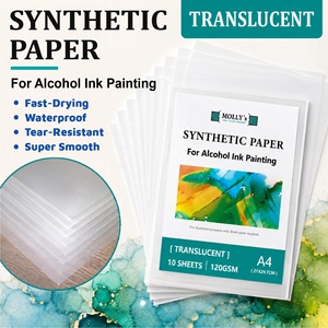 Papier synthétique translucide A4 120 g/m² pour peinture à l'encre alcoolisée, vente en gros - Product Image 1