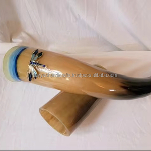 Eco-Friendly Ox <b>Drinking</b> <b>Horn</b> Religious Animal Decoration Polished Carving with Finished From India - Product Image 1