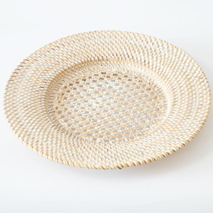 Tabletop decoration accessory champagne rattan charger plates handbraided service plate chargers - Product Image 1