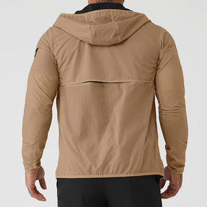 Wholesale Custom <b>Men</b> Hooded Sports Training <b>Jacket</b> <b>Lightweight</b> Windproof Running Fitness Athletic Track <b>Jacket</b> OEM ODM - Product Image 4